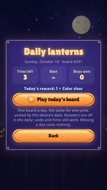 The daily board, the same for everyone